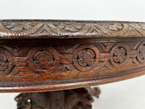 Senovinis ąžuolinis stalas 112x129x73 cm
