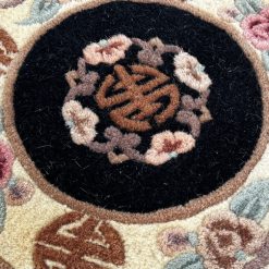 Vilnonis rankų darbo apvalus kilimas d – 60 cm