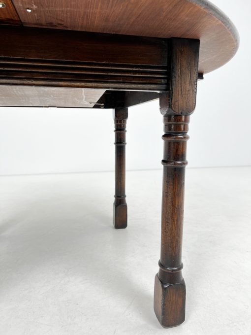 Ąžuolinis apvalus stalas 120×120(+40)x76 cm