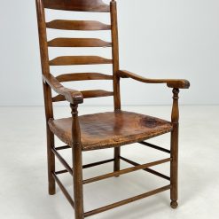 Krėslas su oda 65x61x115 cm