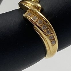 Auksuotas žiedas su cirkoniu 18 dydis