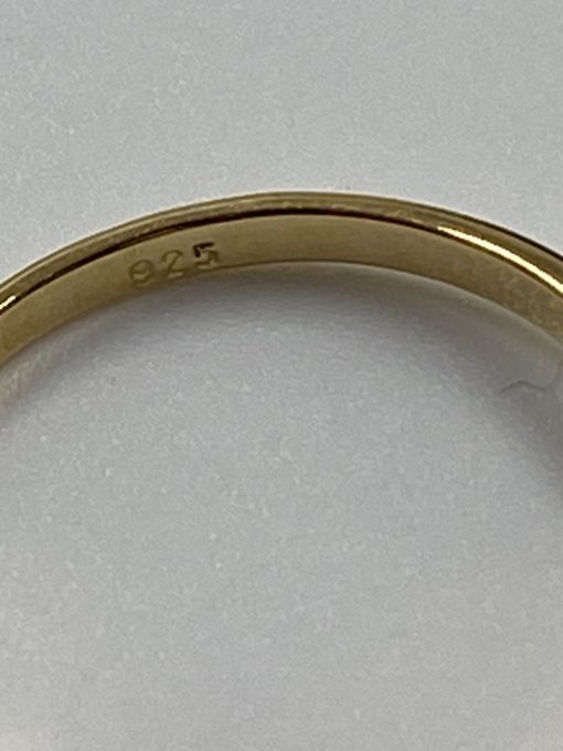 Auksuotas žiedas su cirkoniu 17,5 dydis (turime 2 vnt.)