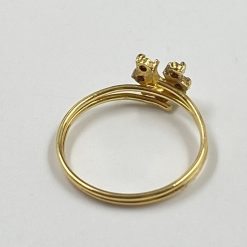 Auksuotas žiedas su cirkoniu 16 dydis