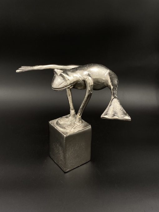 Aliumininė skulptūra “Varlė” 16x41x25 cm