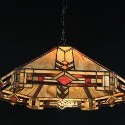 “Tiffany” stiliaus pakabinamas šviestuvas 64x64x98 cm