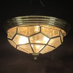 Žalvarinis lubinis šviestuvas 37x37x20 cm