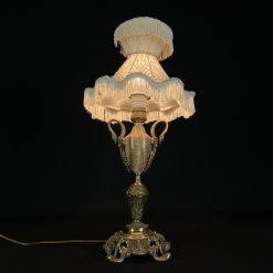 Stalinis žalvarinis šviestuvas su oniksu 27x27x54 cm