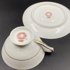 Porcelianinis lėkštutės ir puodelio komplektas “Limoges” (turime 23 vnt.)