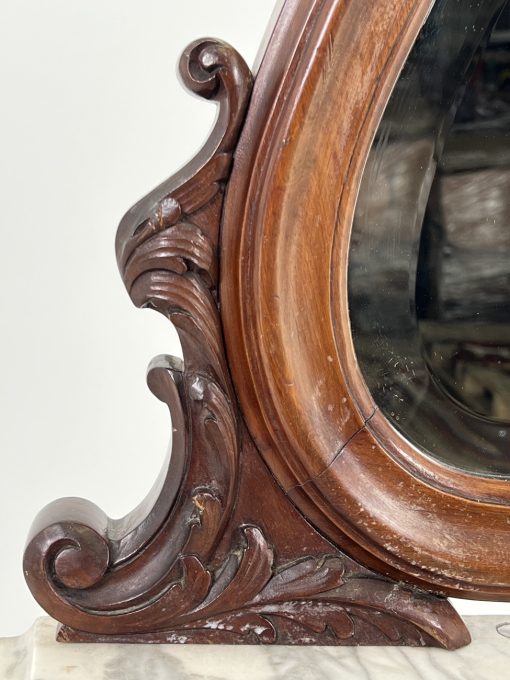 Komoda su veidrodžiu ir marmuriniu stalviršiu 51x121x190 cm