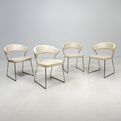 Kėdės su oda “Colligaris” 4 vnt. Komplektas 52x57x75 cm