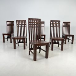 Medinės kėdės 6 vnt. Komplektas 52x46x11 cm