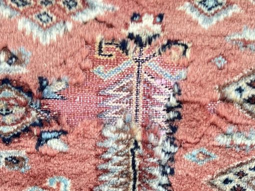 Rankų darbo vilnonis kilimas su šilku 219×310 cm