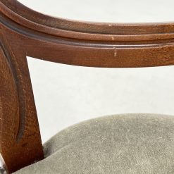 Riešutmedžio kėdės su gobelenu 6 vnt. Komplektas 50x48x100 cm