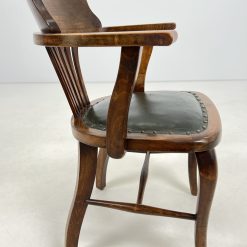 Krėslas su oda 55x60x84 cm
