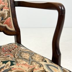 Riešutmedžio krėslas su gobelenu 53x64x104 cm