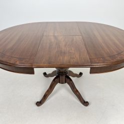 Apvalus riešutmedžio stalas 110×110+(40)x77 cm