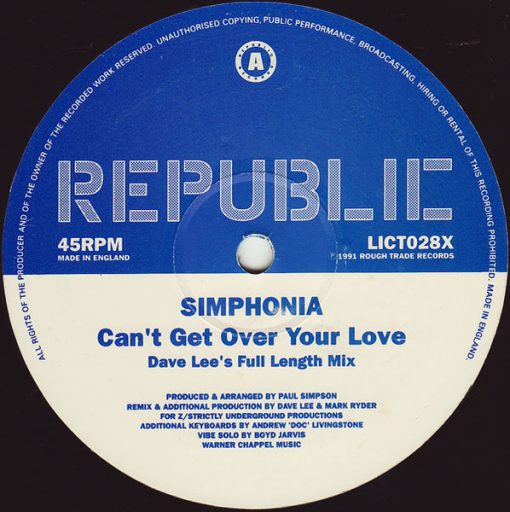 Simphonia – 1991 – Can’t Get Over Your Love