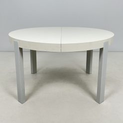 “Calligaris” apvalus išskleidžiamas valgomojo stalas 130×130(+56)x75 cm