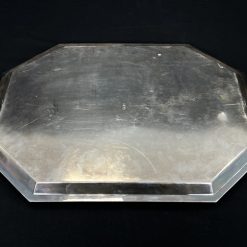 Sidabruoto metalo padėklas 42x65x4 cm