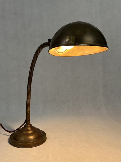Žalvarinis, reguliuojamas, stalinis šviestuvas 50x17x53 cm
