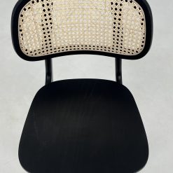 Thonet stiliaus medinė baro kėdė su ratano atlošu 51x47x109 cm, 78 cm