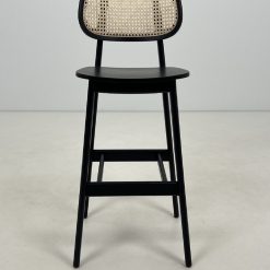 Thonet stiliaus medinė baro kėdė su ratano atlošu 51x47x109 cm, 78 cm