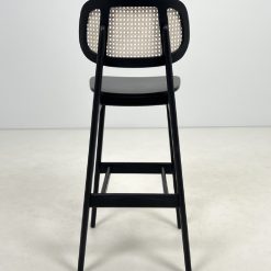 Thonet stiliaus medinė baro kėdė su ratano atlošu 51x47x109 cm, 78 cm