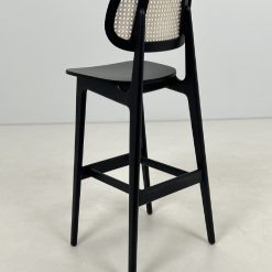 Thonet stiliaus medinė baro kėdė su ratano atlošu 51x47x109 cm, 78 cm