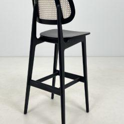 Thonet stiliaus medinė baro kėdė su ratano atlošu 51x47x109 cm, 78 cm