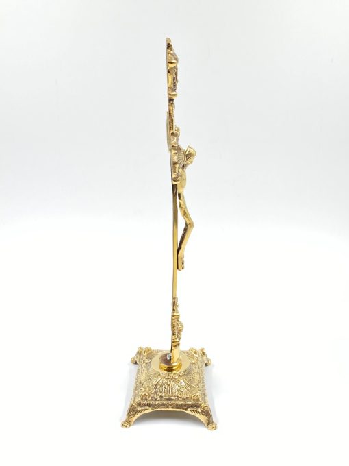 Žalvarinis pastatomas kryžius 10x20x39 cm