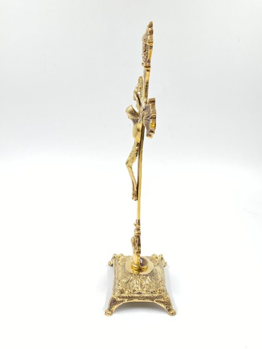 Žalvarinis pastatomas kryžius 10x20x39 cm