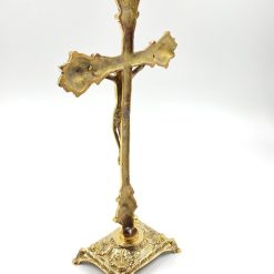 Žalvarinis pastatomas kryžius 10x20x39 cm