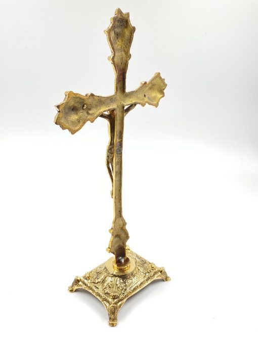 Žalvarinis pastatomas kryžius 10x20x39 cm