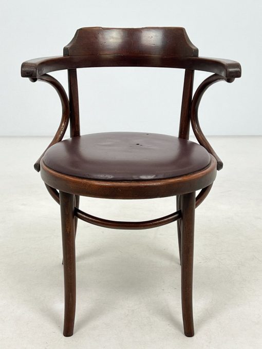 Thonet stiliaus krėslas eko odos sėdimąja dalimi 52x55x75 cm, 46 cm