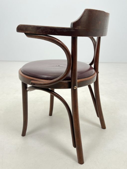 Thonet stiliaus krėslas eko odos sėdimąja dalimi 52x55x75 cm, 46 cm