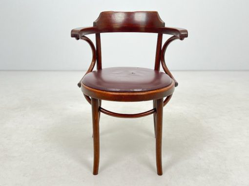 Thonet stiliaus krėslas eko odos sėdimąja dalimi 52x55x75 cm, 46 cm