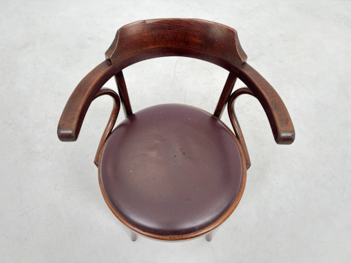 Thonet stiliaus krėslas eko odos sėdimąja dalimi 52x55x75 cm, 46 cm
