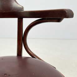 Thonet stiliaus krėslas eko odos sėdimąja dalimi 52x55x75 cm, 46 cm