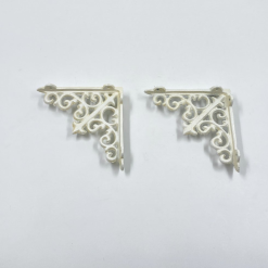 Kampinių lentynos laikiklių iš ketaus 2 vnt. komplektas 14x3x14 cm