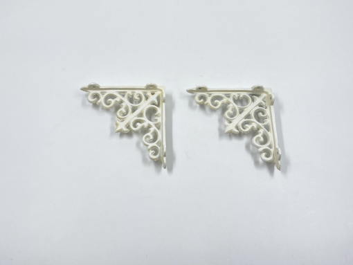 Kampinių lentynos laikiklių iš ketaus 2 vnt. komplektas 14x3x14 cm