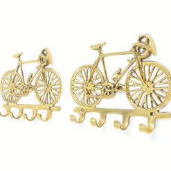 Žalvarinė sieninė kabykla “Dviratis” 3x19x14,5 cm