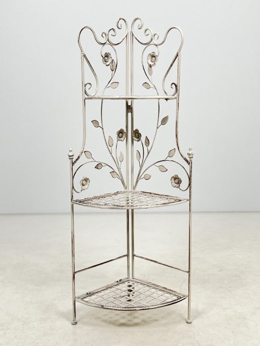 Provanso stiliaus metalinė kampinė sulankstoma lentyna 35x48x119 cm