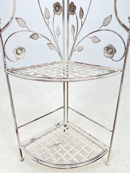 Provanso stiliaus metalinė kampinė sulankstoma lentyna 35x48x119 cm