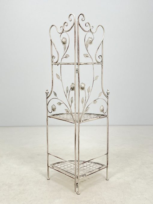 Provanso stiliaus metalinė kampinė sulankstoma lentyna 35x48x119 cm