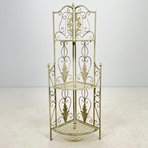 Provanso stiliaus metalinė kampinė sulankstoma lentyna 35x48x125 cm