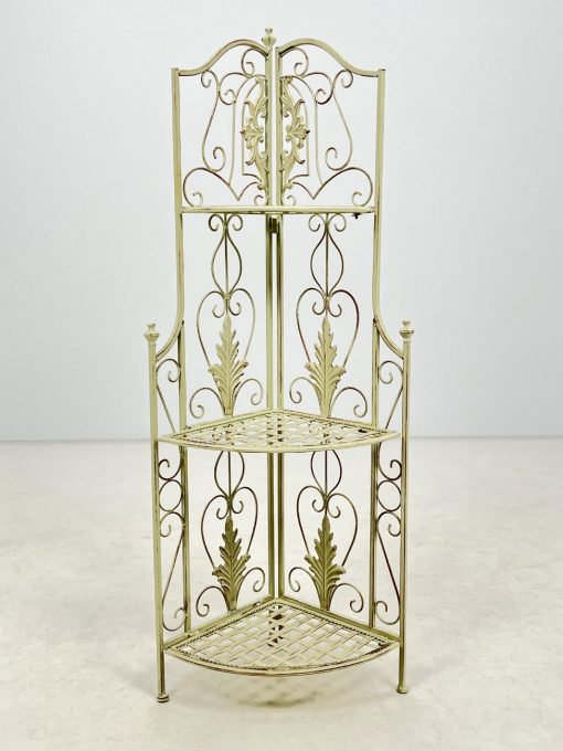 Provanso stiliaus metalinė kampinė sulankstoma lentyna 35x48x125 cm