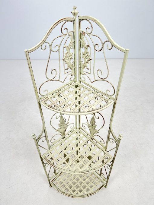 Provanso stiliaus metalinė kampinė sulankstoma lentyna 35x48x125 cm