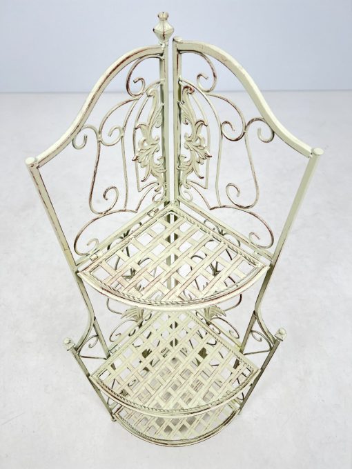 Provanso stiliaus metalinė kampinė sulankstoma lentyna 35x48x125 cm