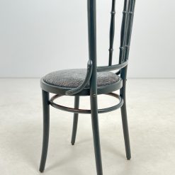 Thonet stiliaus medinė kėdė su gobeleno sėdimąja dalimi 42x41x91 cm, 49 cm