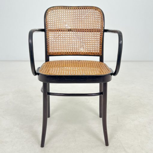 Thonet stiliaus medinis krėslas su ratanu 50x54x82 cm, 47 cm